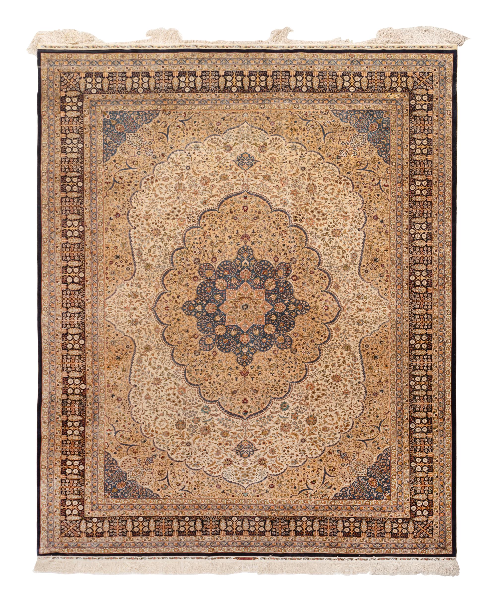 A Sino-Heriz Silk Carpet