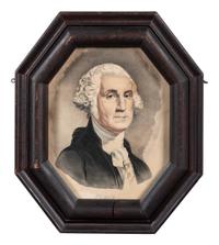 A Pair of Pendant Currier & Ives Hand Colored Lithographs of George and Martha Washington