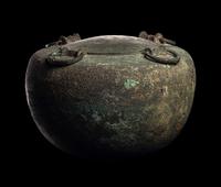 A Greek Bronze Cauldron with Lid