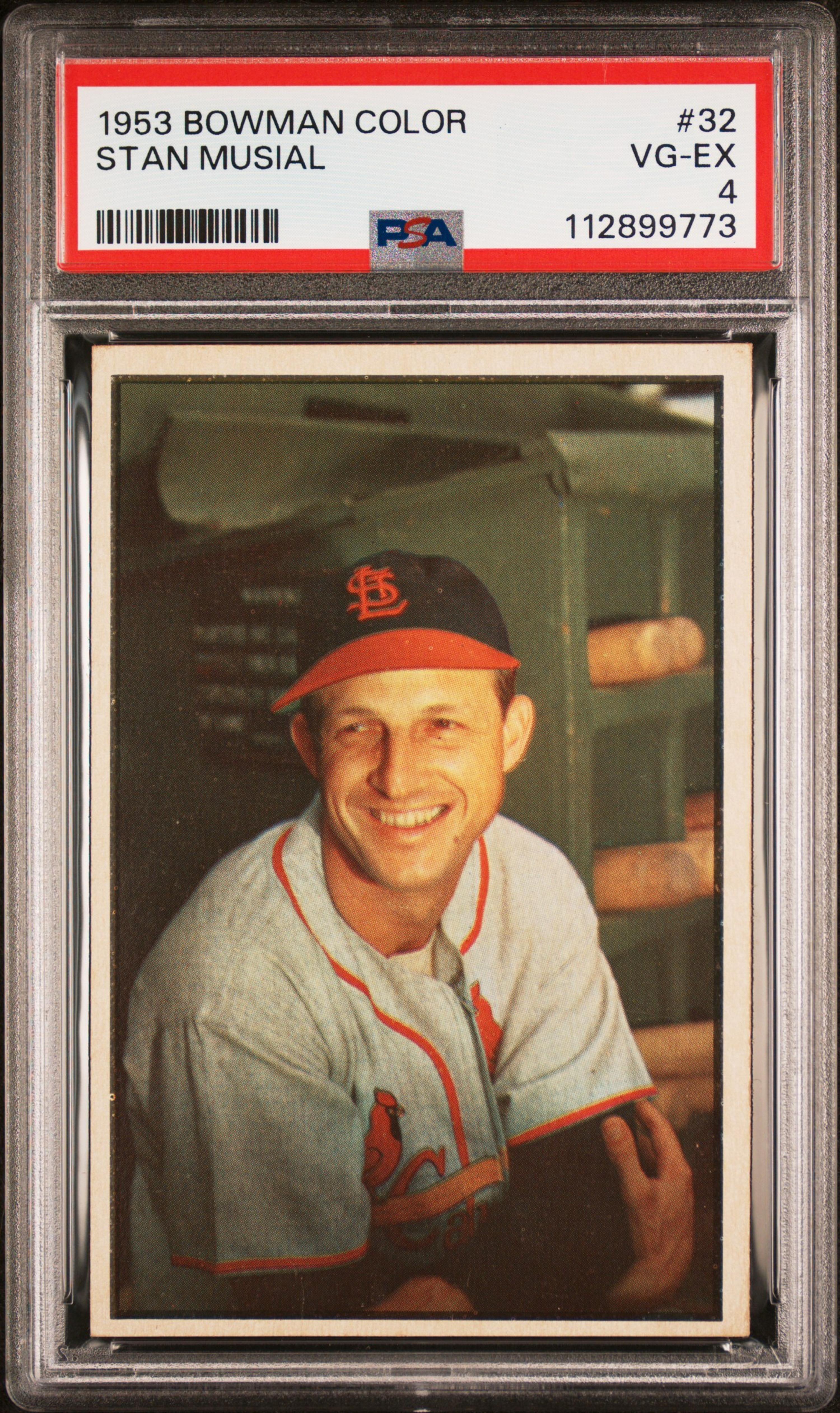 A 1953 Bowman Color Stan Musial Baseball Card No. 32 (PSA 4 VG-EX)