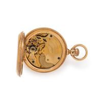 AMERICAN WATCH CO., 18K YELLOW GOLD HUNTER CASE POCKET WATCH