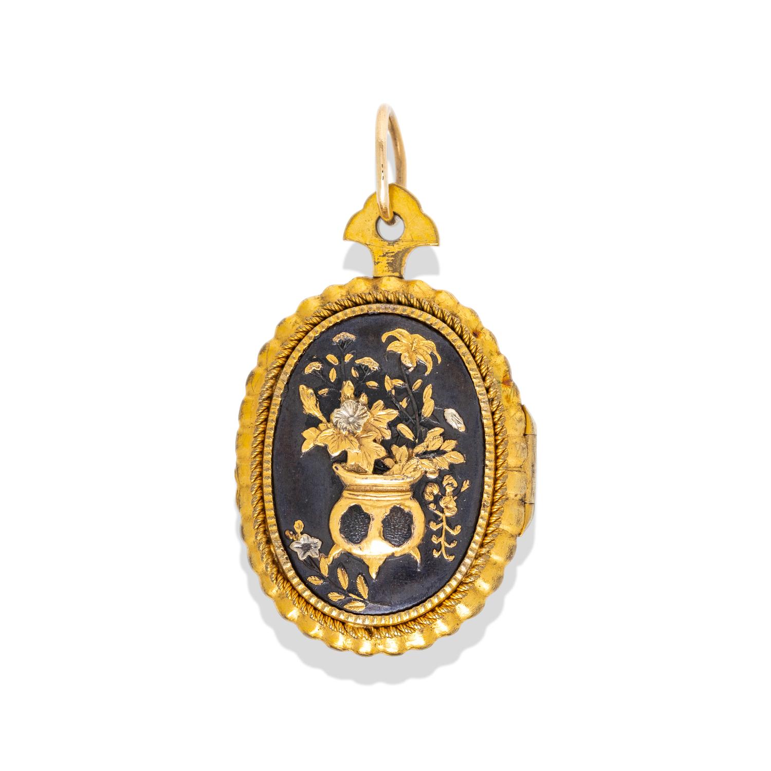 VICTORIAN, YELLOW GOLD AND MIXED METAL LOCKET