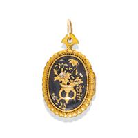 VICTORIAN, YELLOW GOLD AND MIXED METAL LOCKET