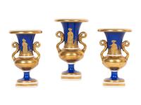 A Davenport Porcelain Three-Piece Garniture