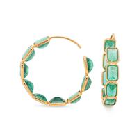 EMERALD HOOP EARRINGS