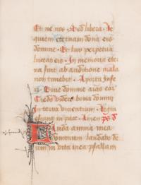 A Group of Book of Hours Leaves on Vellum
