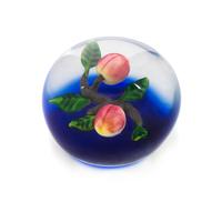 Delmo Tarsitano, (Italian, 1921-1990), a double peach paperweight, 1984