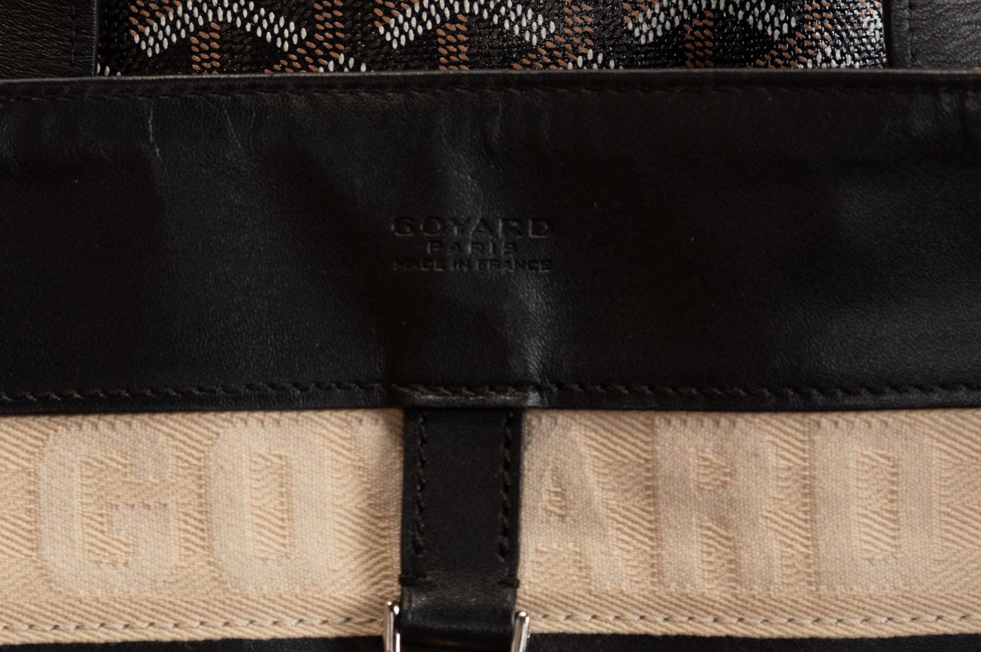 Three Goyard Bags: Two Totes and One Zip Pouch