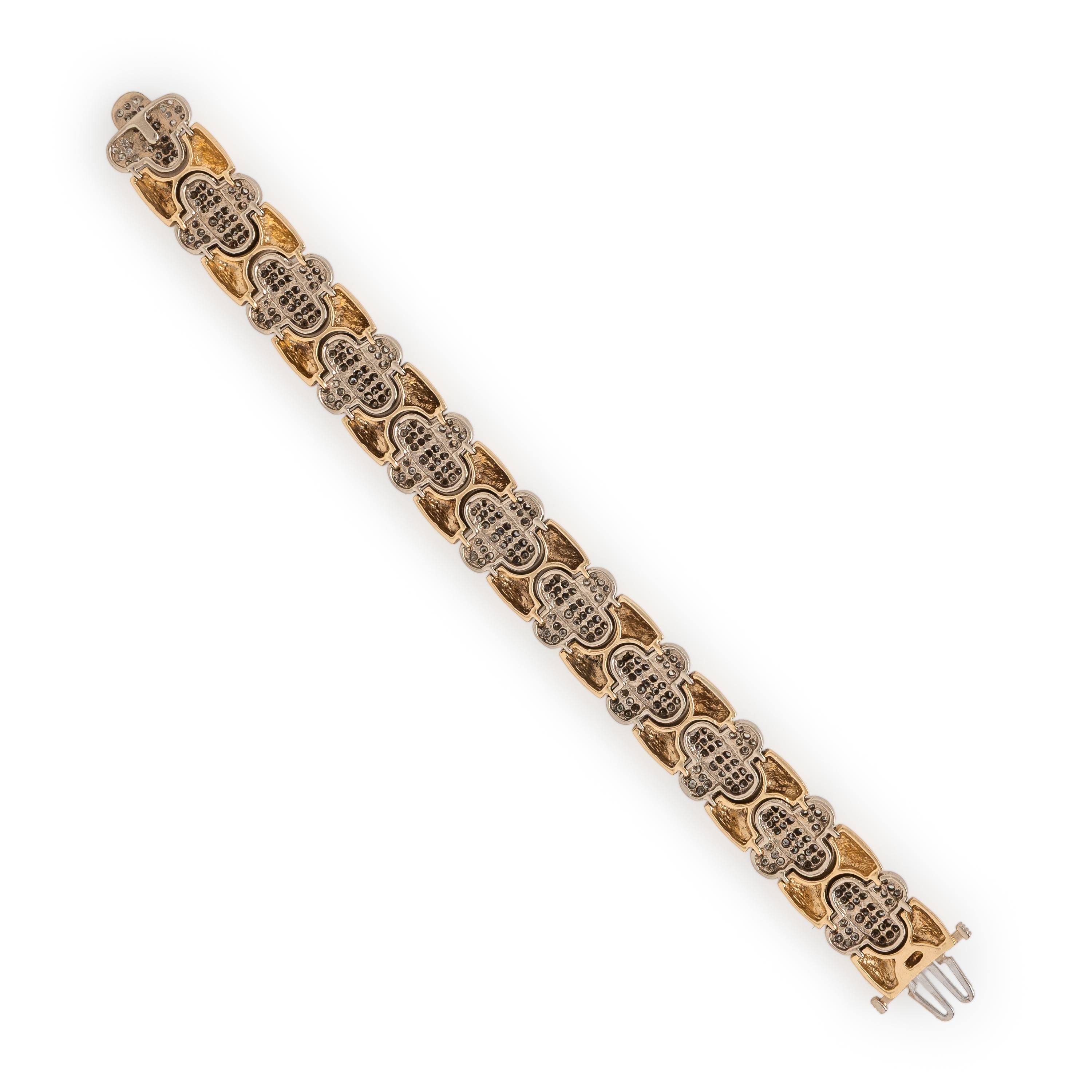 Diamond and Bicolor Gold Bracelet
