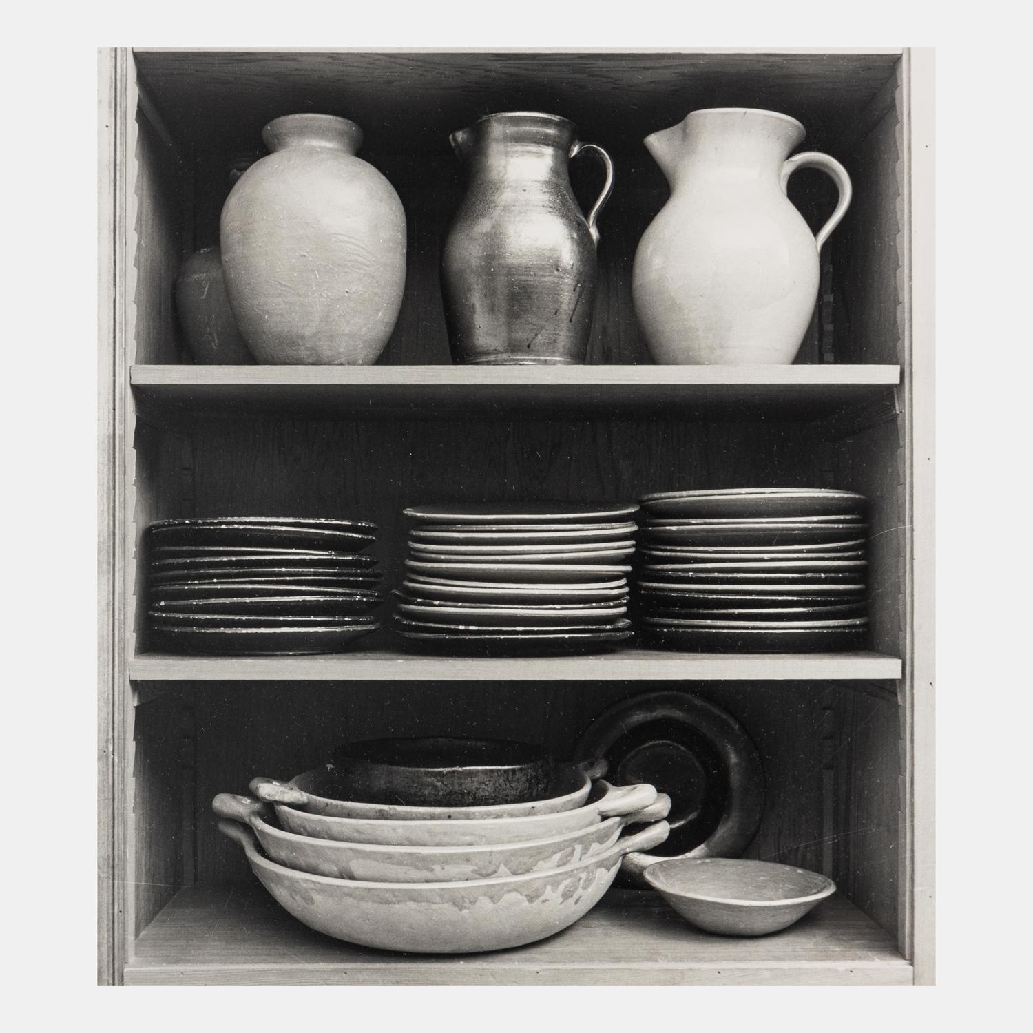 Lange's niche with crockery , 1960