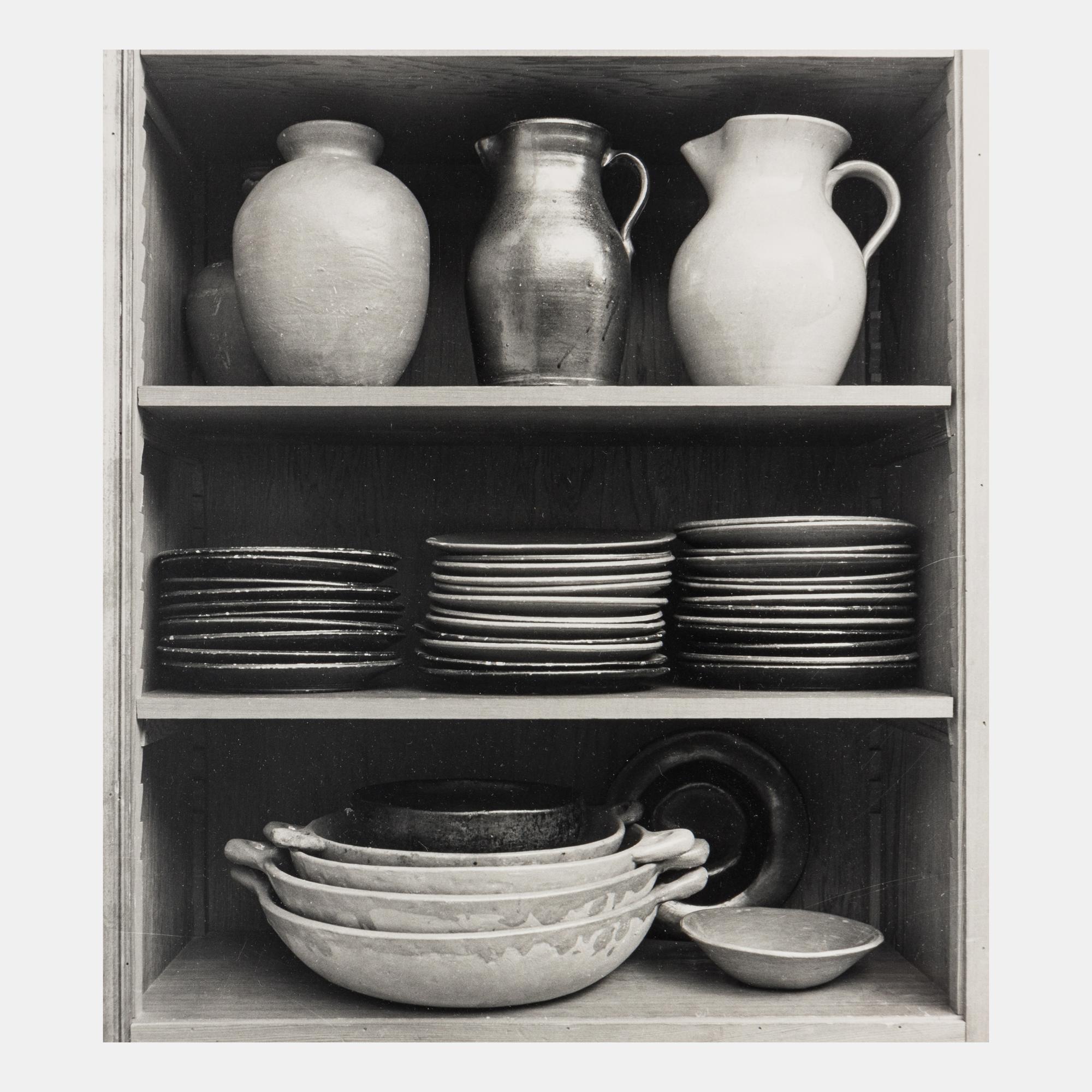 Lange's niche with crockery , 1960