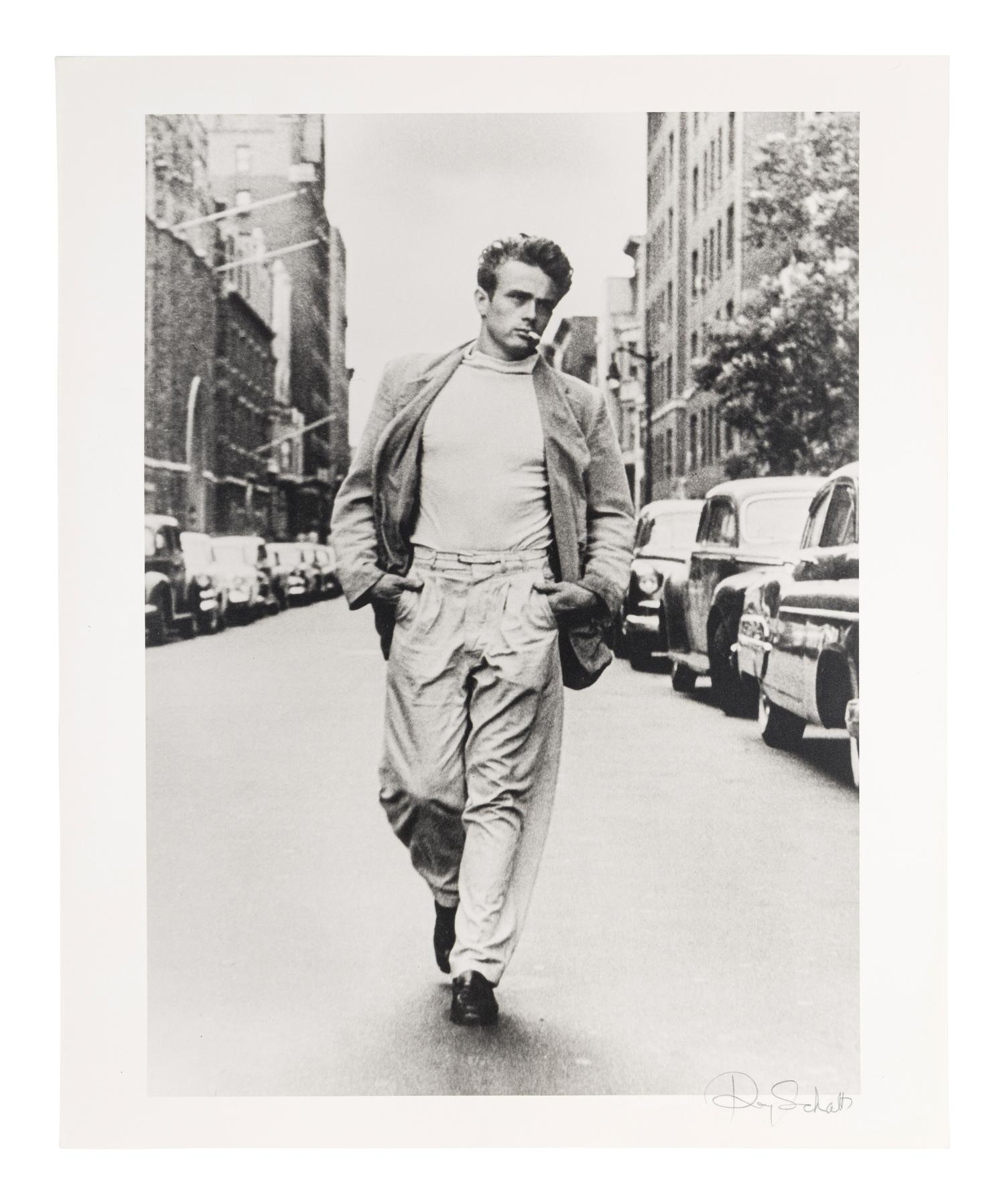 Roy Schatt (1909-2002) James Dean Walking on 68th Street, New York, 1954