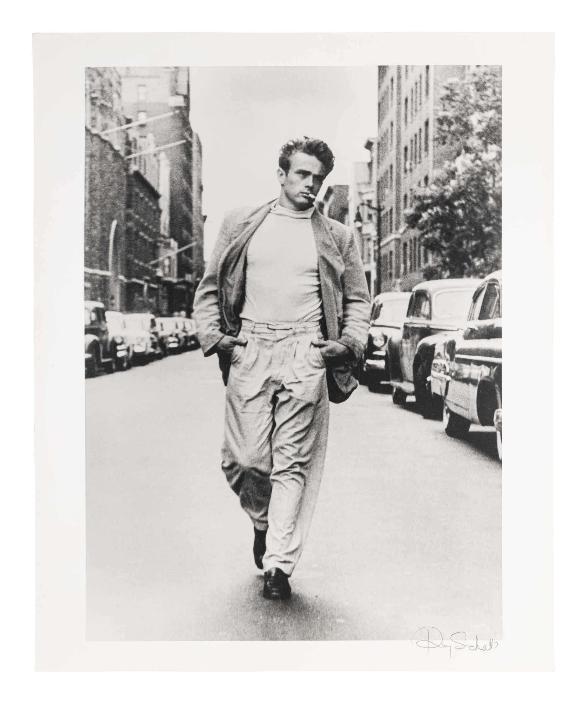Roy Schatt (1909-2002) James Dean Walking on 68th Street, New York, 1954