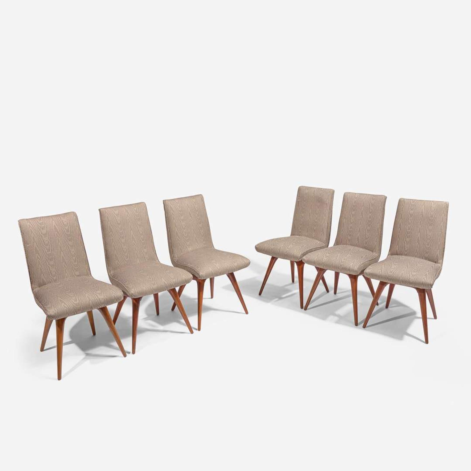 Vladimir Kagan (American, 1927-2016) Set of Six Nexus Dining Chairs, Kagan-Dreyfuss, Inc., USA, circa 1955