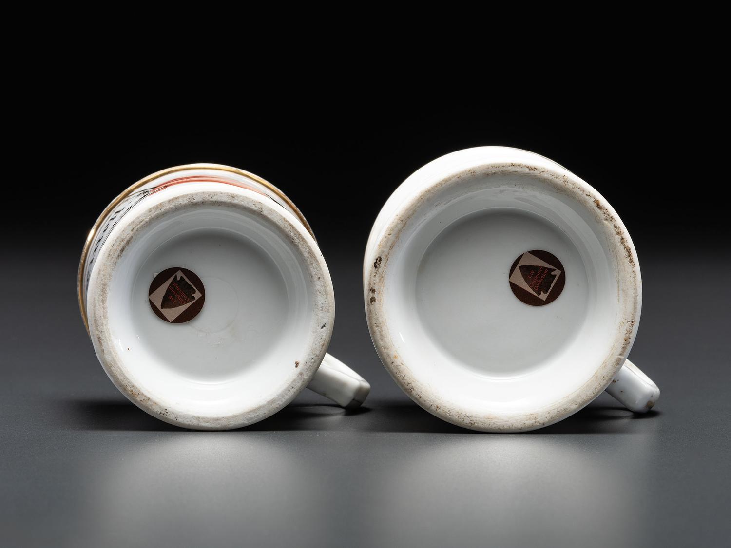 Two Porcelain Occupational Shaving Mugs