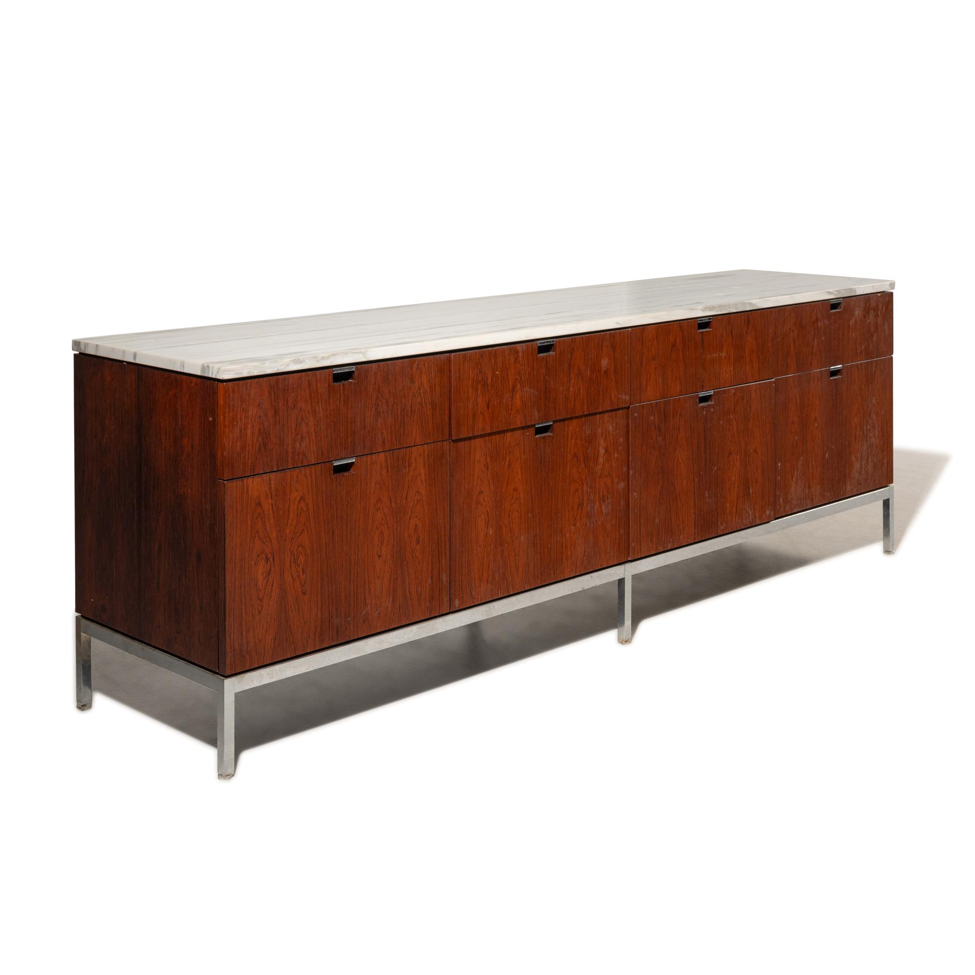 Rosewood Credenza with Marble Top