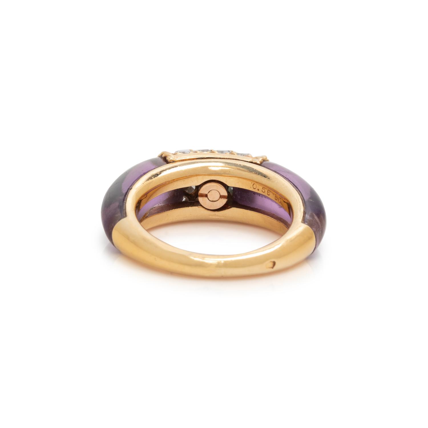 VAN CLEEF & ARPELS, AMETHYST AND DIAMOND 'PHILIPPINE' RING