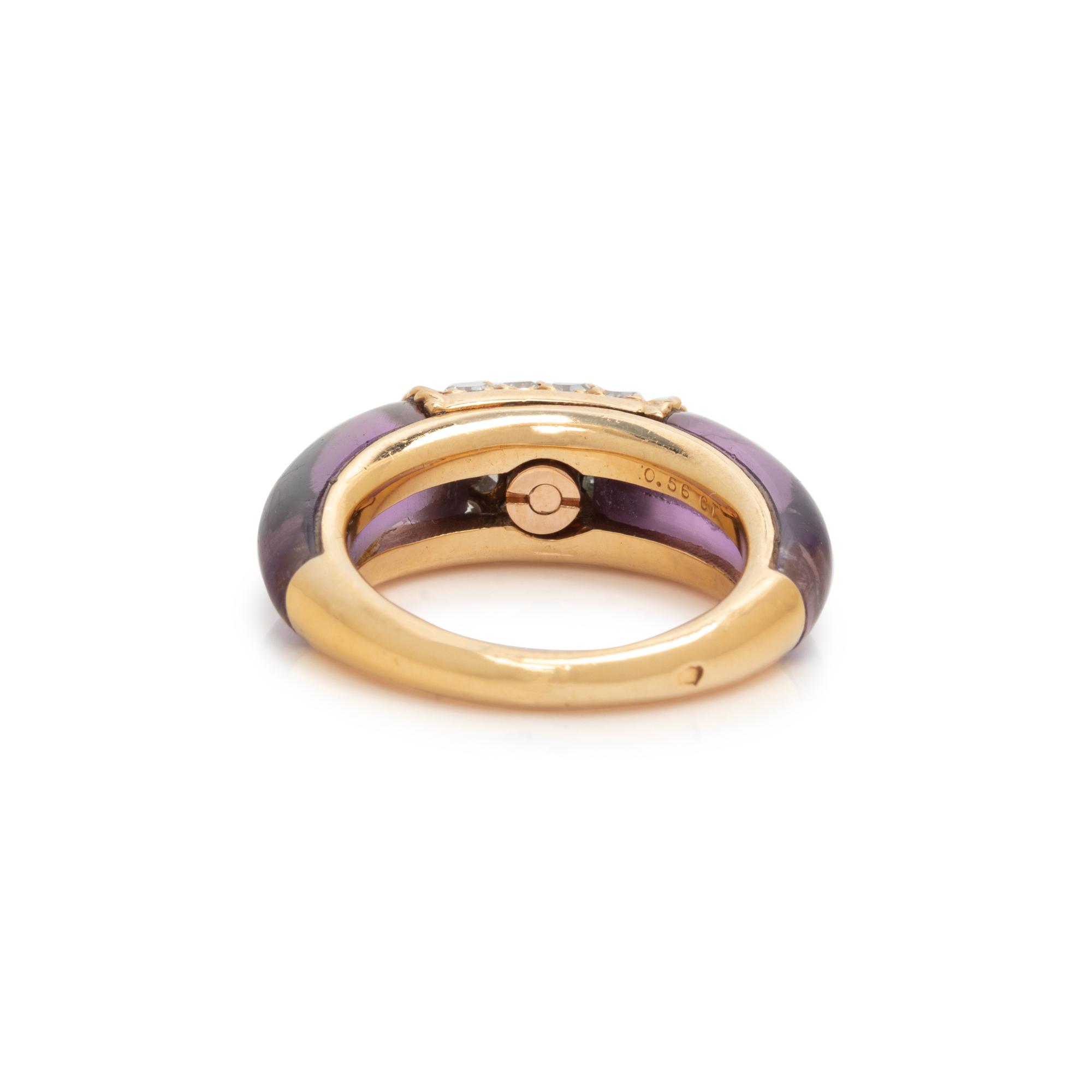 VAN CLEEF & ARPELS, AMETHYST AND DIAMOND 'PHILIPPINE' RING