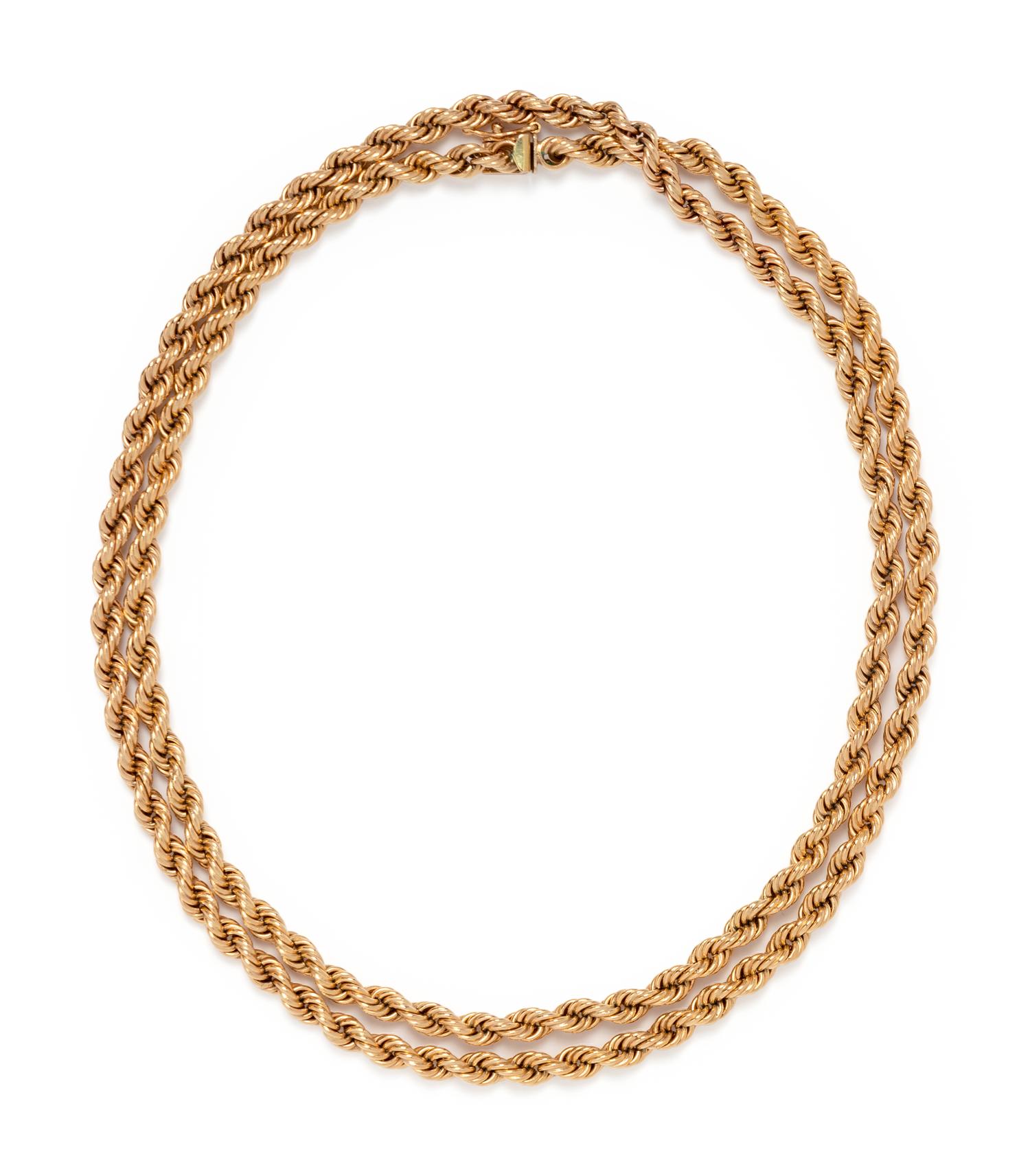 YELLOW GOLD LONGCHAIN NECKLACE