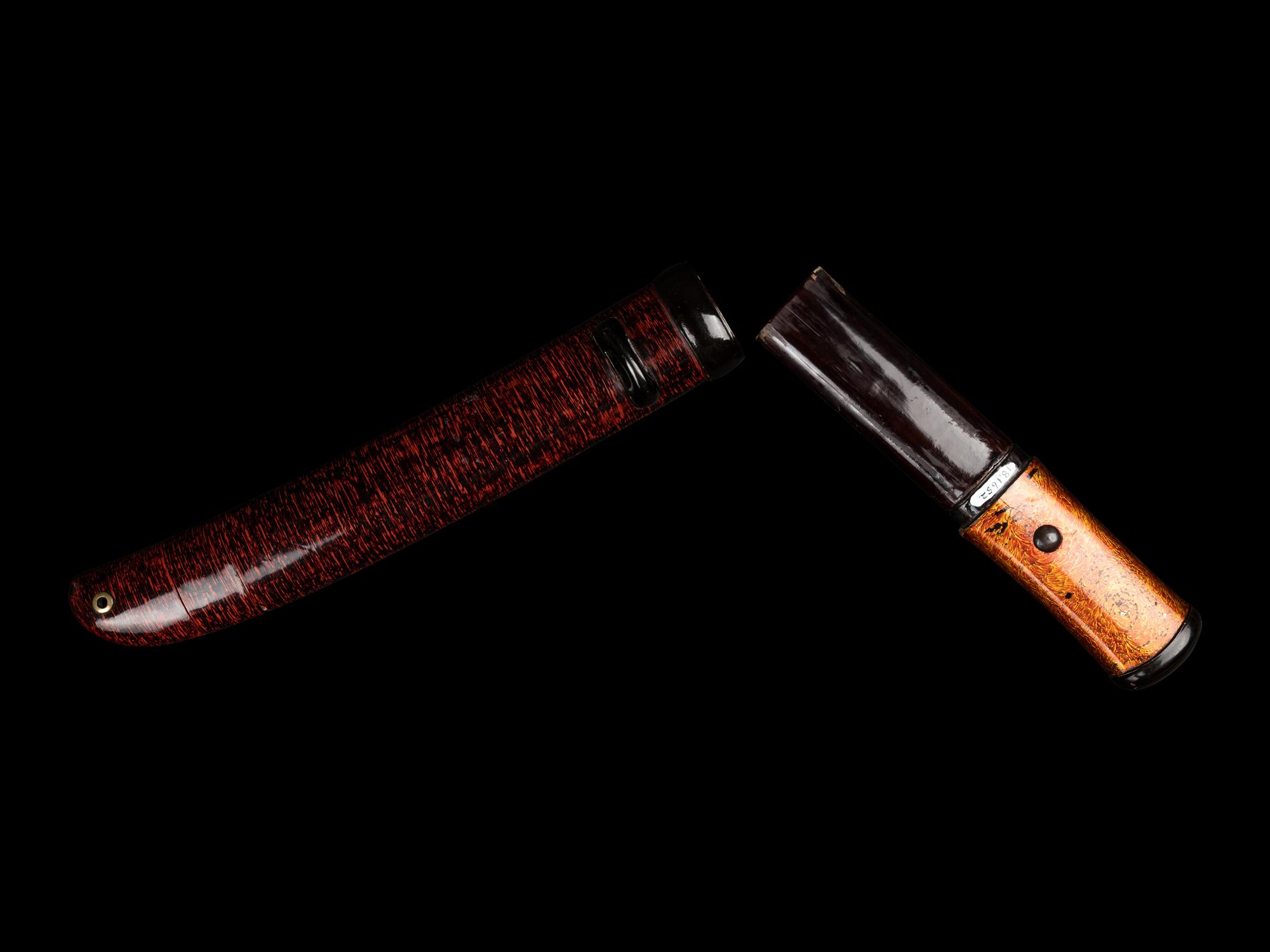 Three Japanese Scabbard-Form Storage Containers