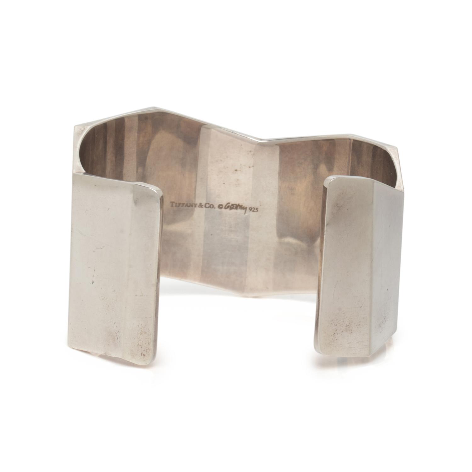 TIFFANY & CO., FRANK GEHRY, STERLING SILVER GEOMETRIC CUFF BRACELET