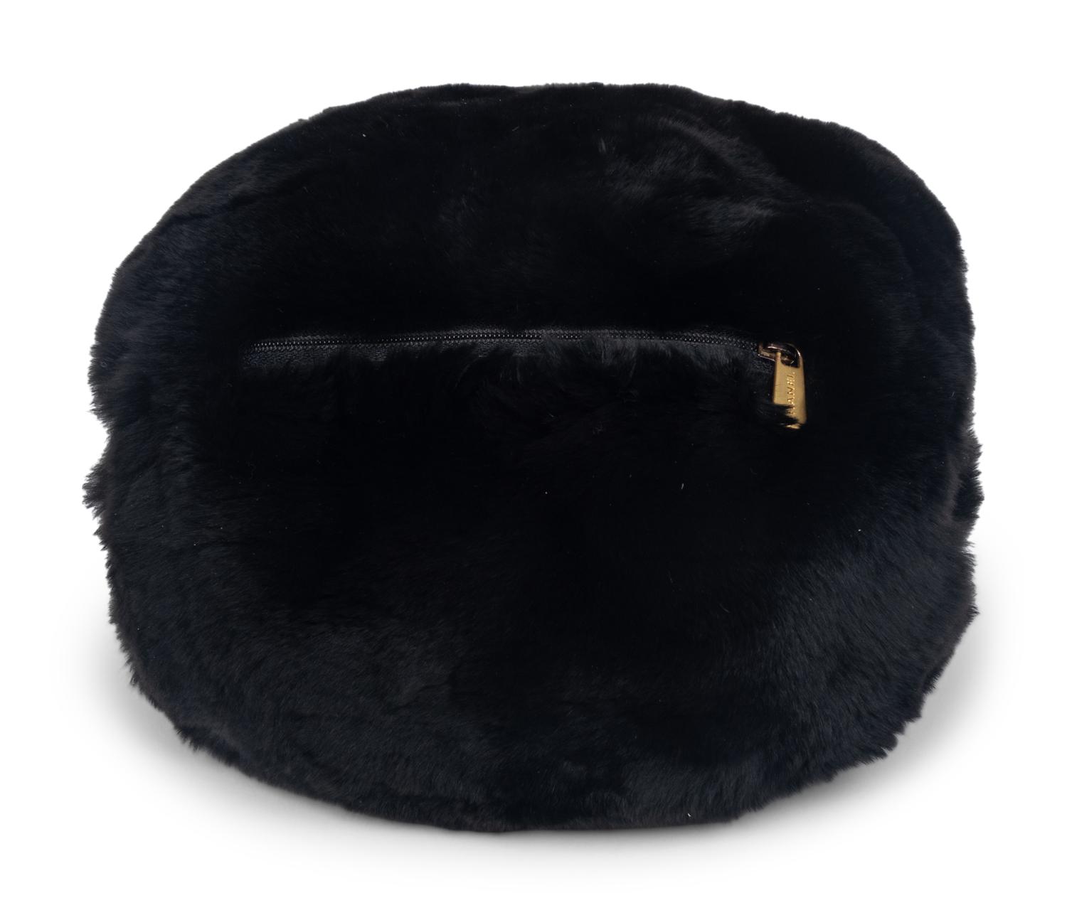 Chanel Logo Muff in Rabbit Fur