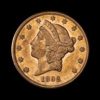 A United States 1892-S Liberty Head $20 Gold Coin
