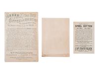 [ADVERTISING]. A collection of 117 trade cards featuring African American subjects. Late 19th-early 20th century.