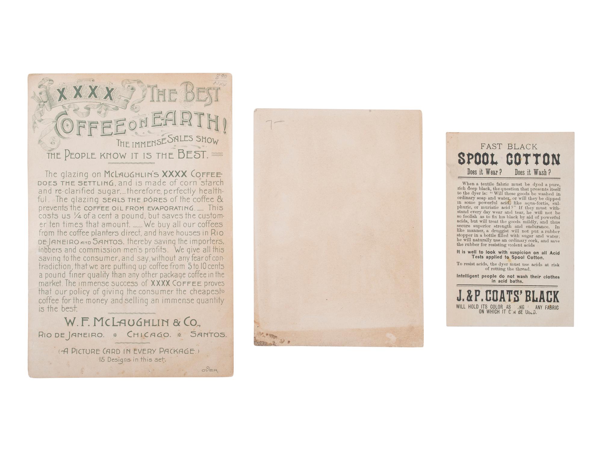 [ADVERTISING]. A collection of 117 trade cards featuring African American subjects. Late 19th-early 20th century.