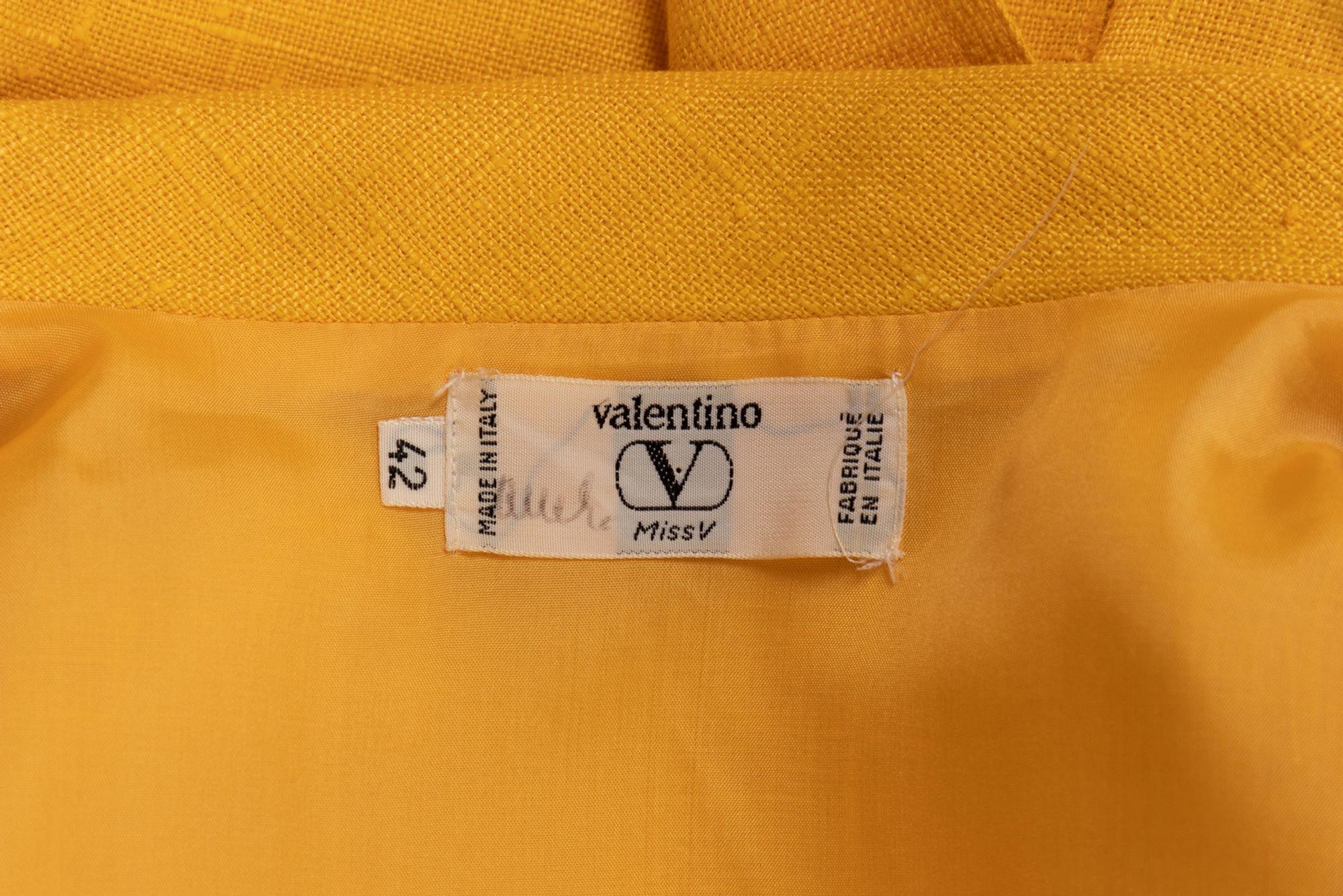 Four Vintage Designer Linen Suits & Dresses, 1980-90s: Two Yves Saint Laurent, One Oscar de la Renta, One Valentino
