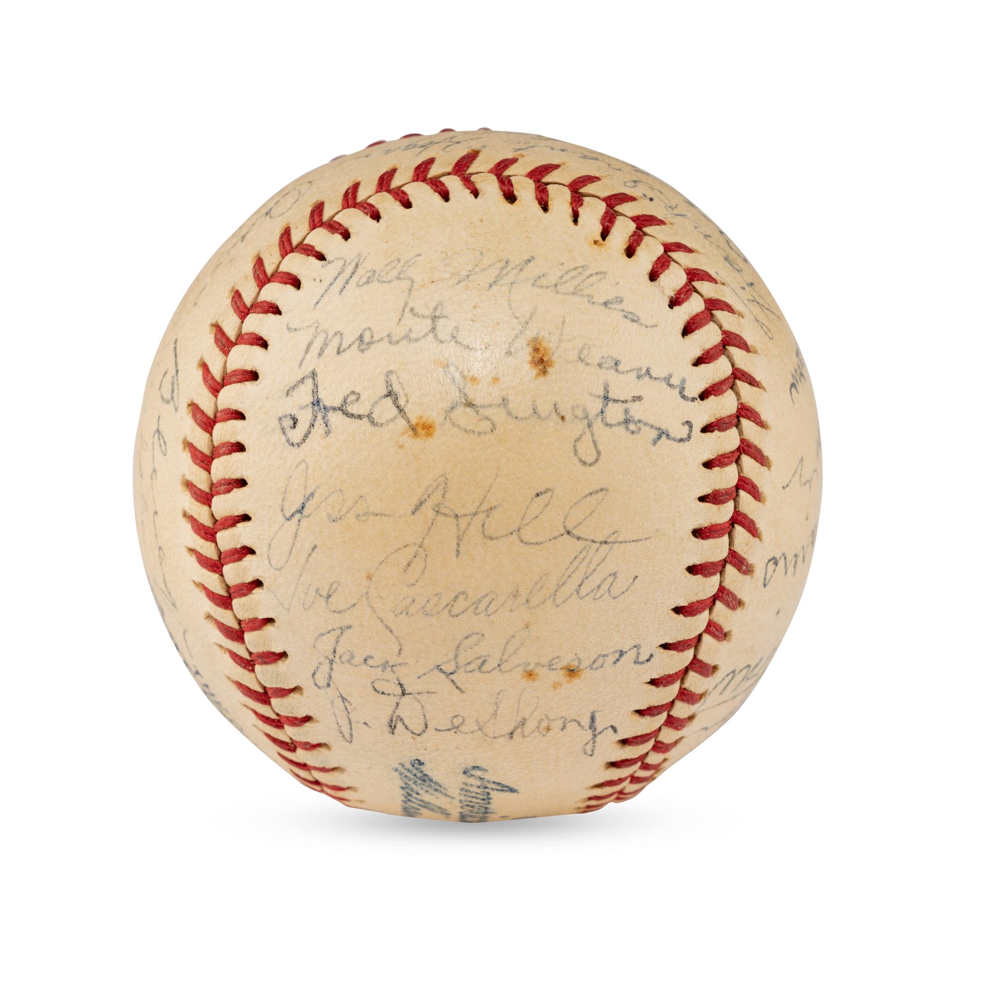 A 1937 Washington Senators Team Signed Autograph Baseball Including Bucky Harris (JSA Letter of Authenticity),