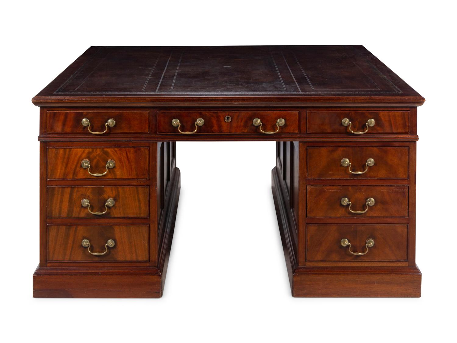 A George III Mahogany Partners Desk
