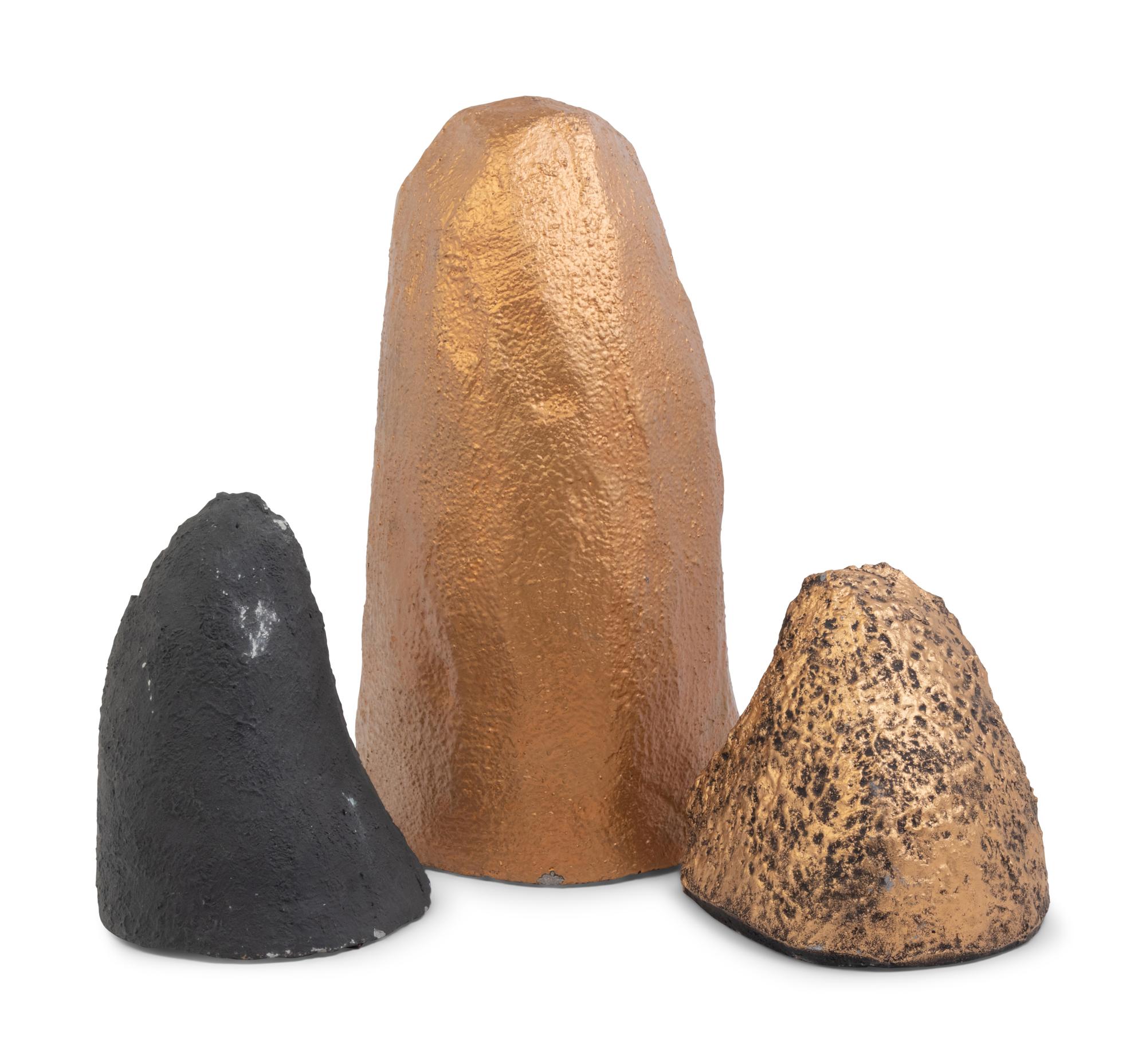A Group of Three Large Amethyst Geodes