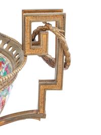A French Gilt Bronze-Mounted Famille Rose Porcelain Centerpiece Bowl