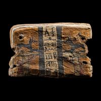 Two Egyptian Painted Wood Fragments