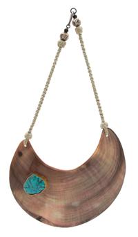 A Kai-Yin Lo Abolone and Turquoise Collar Necklace, 14".