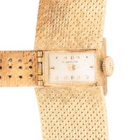 HAMILTON, YELLOW GOLD AND DIAMOND HIDDEN DIAL WATCH