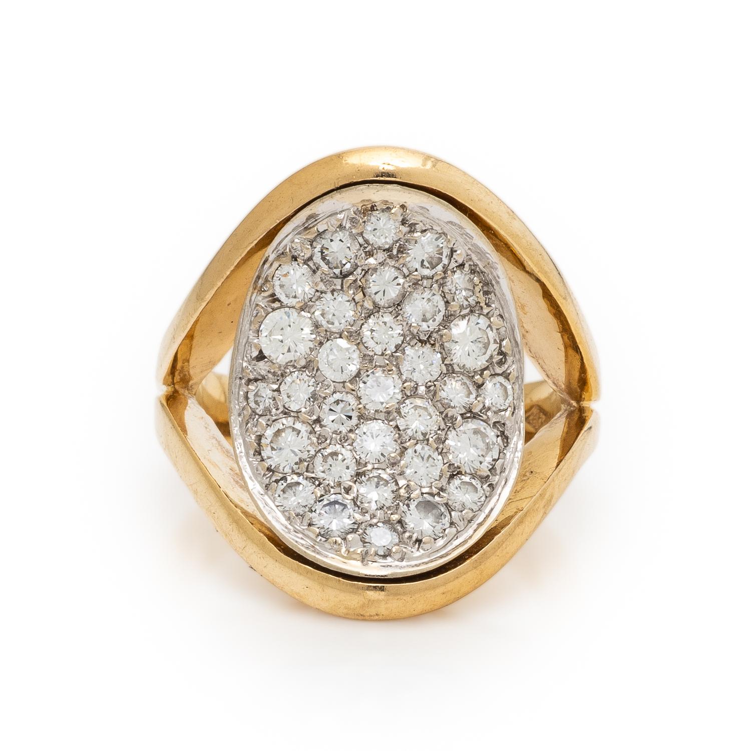 Diamond and Yellow Gold Ring