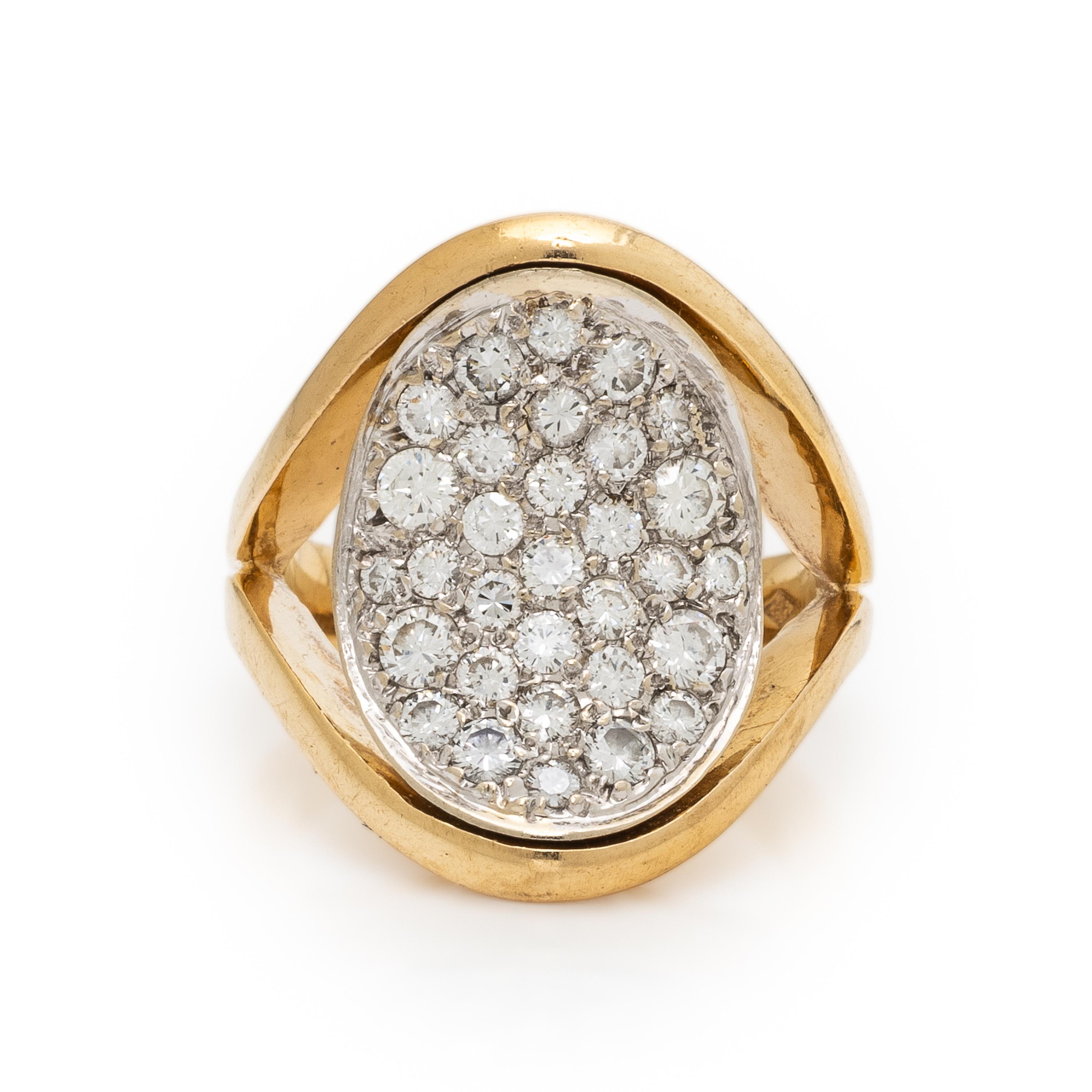 Diamond and Yellow Gold Ring