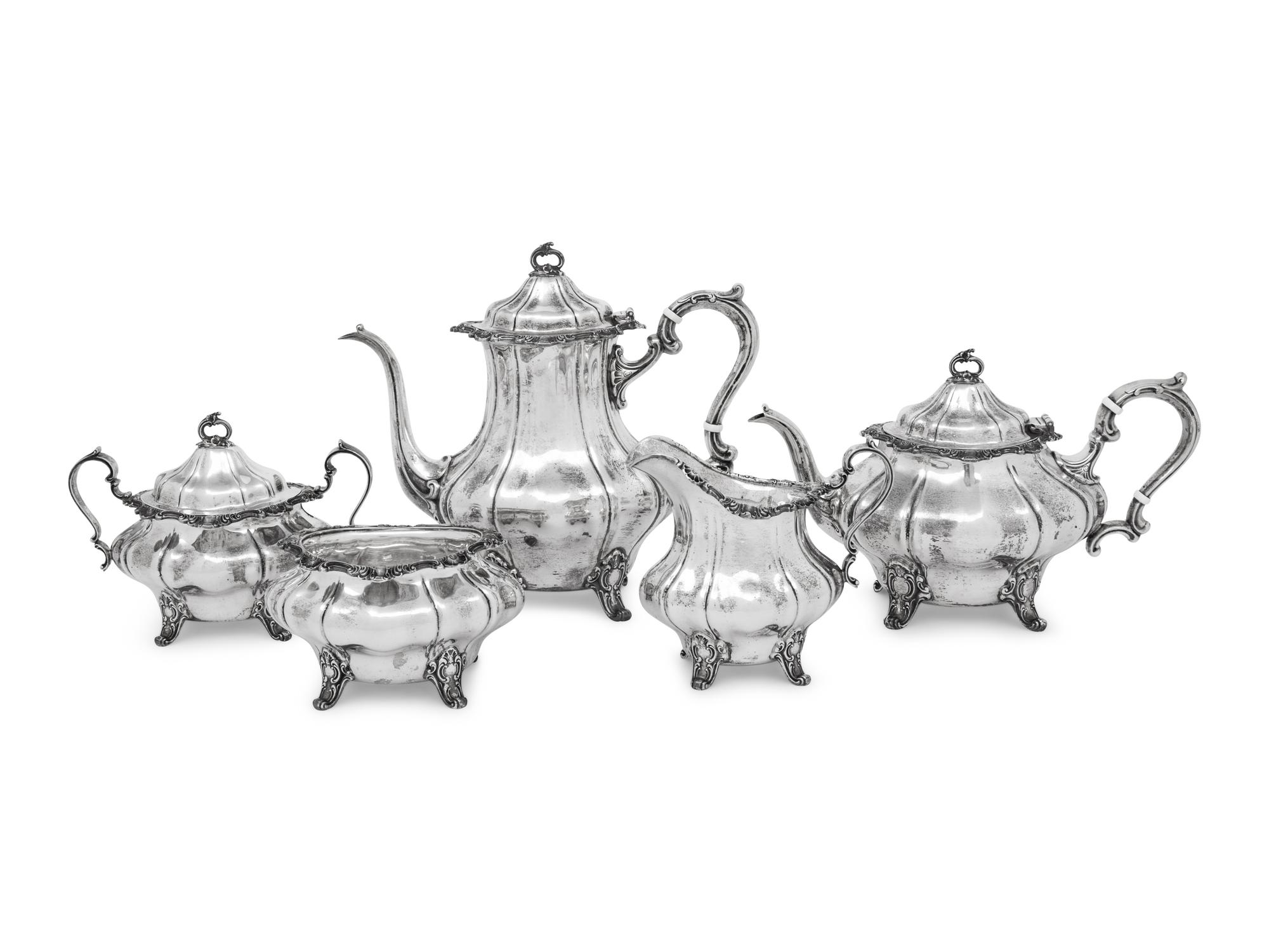An American Silver Five-Piece Tea and Coffee Service