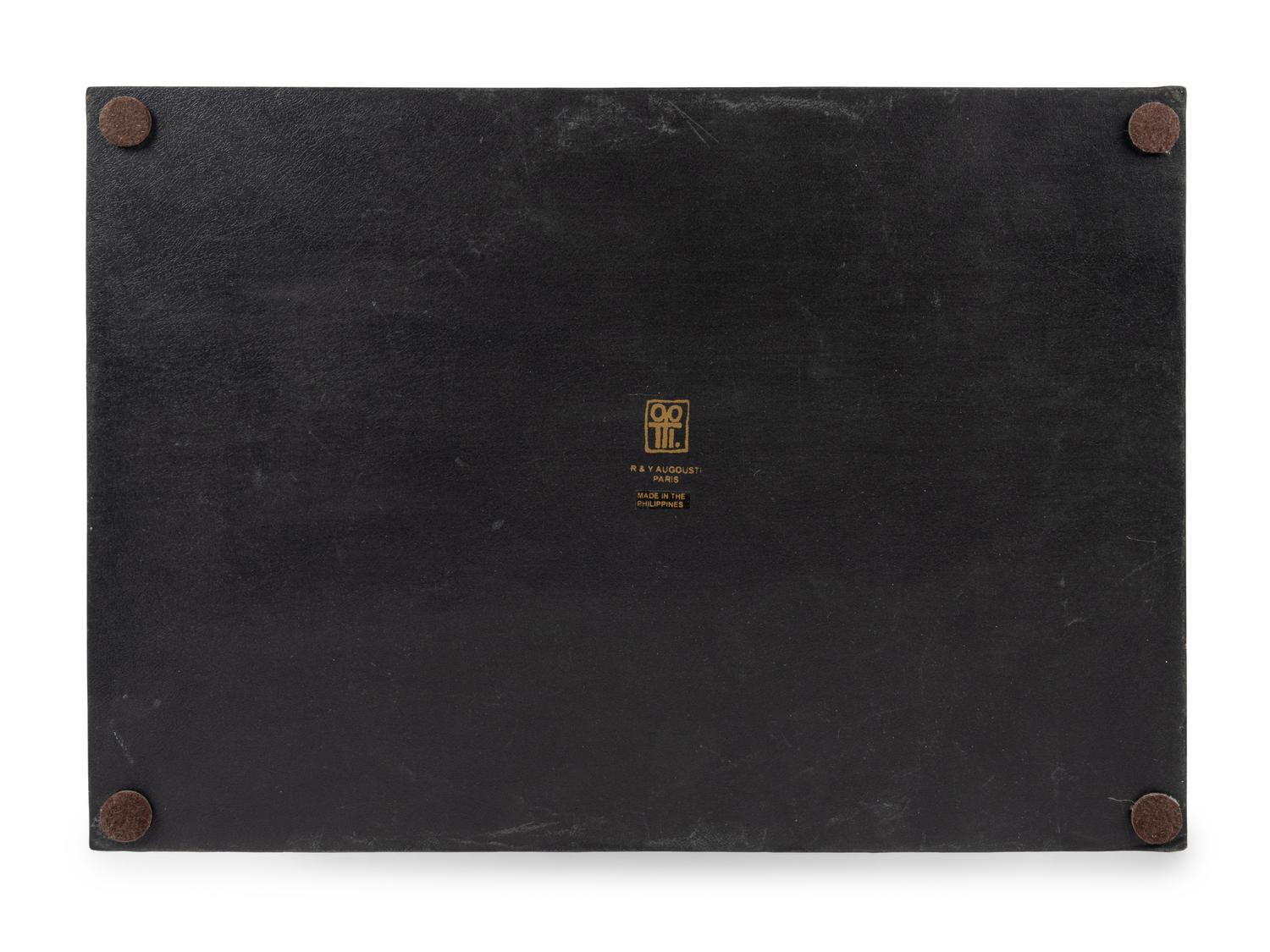 A R&Y Augousti Shagreen Jewelry Box and Tray
