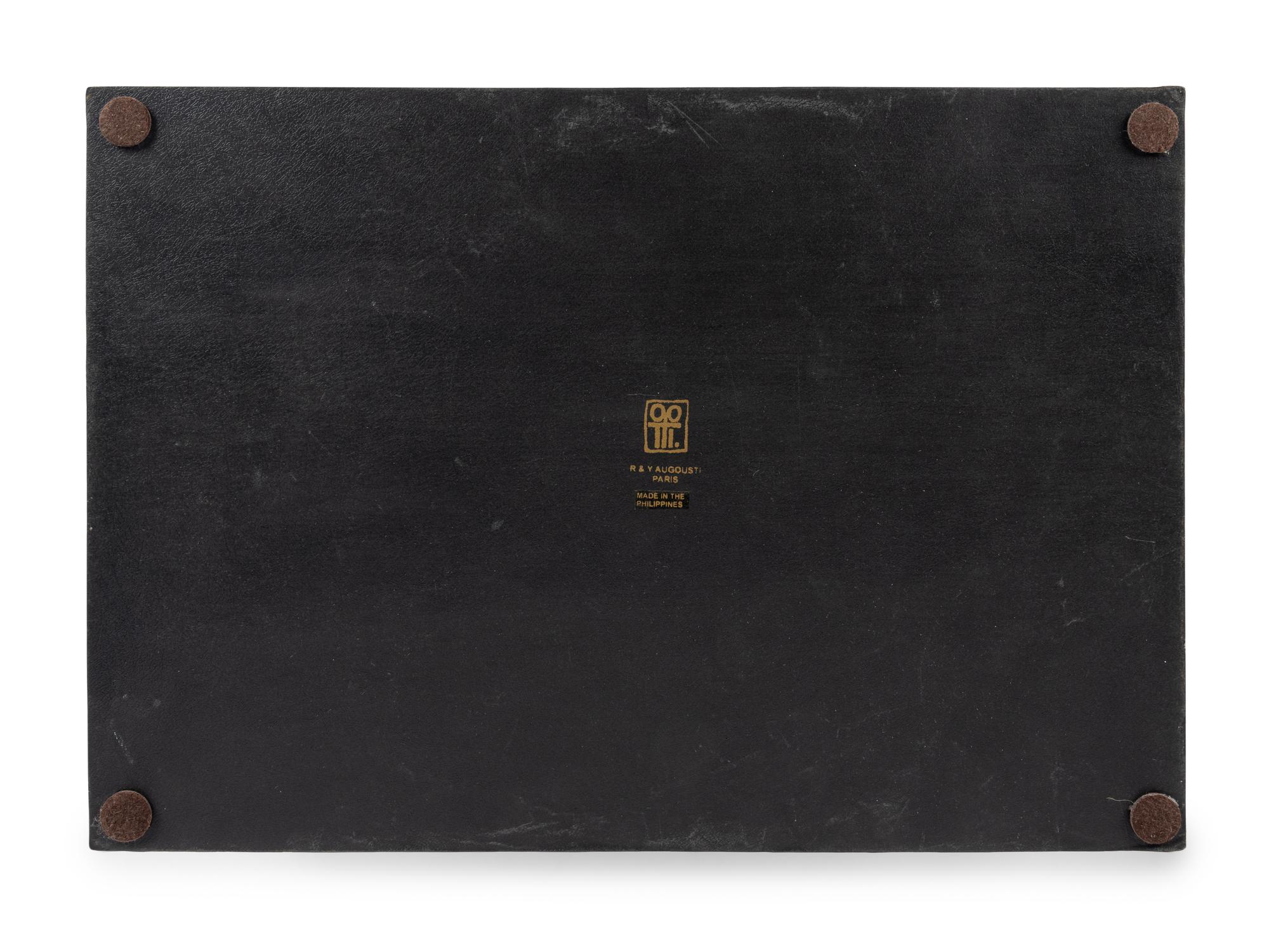 A R&Y Augousti Shagreen Jewelry Box and Tray