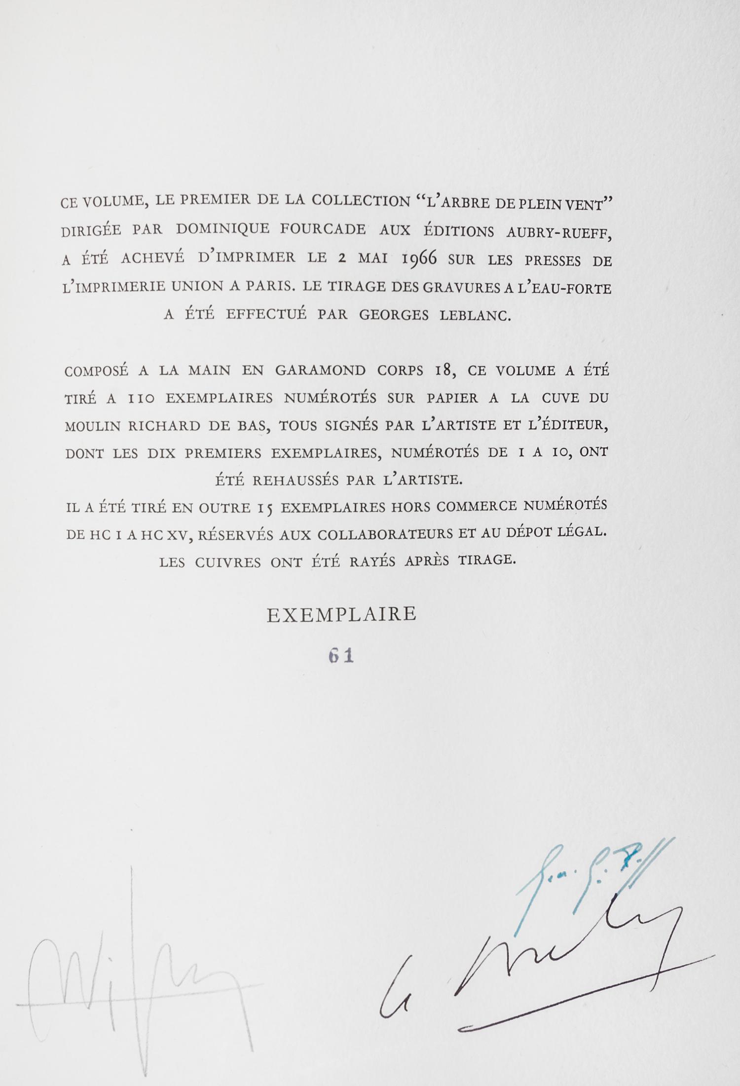 (LAM, WIFREDO) ARTAUD, ANTONIN. Le Theatre et les dieux. Paris, 1966. Signed. Limited.