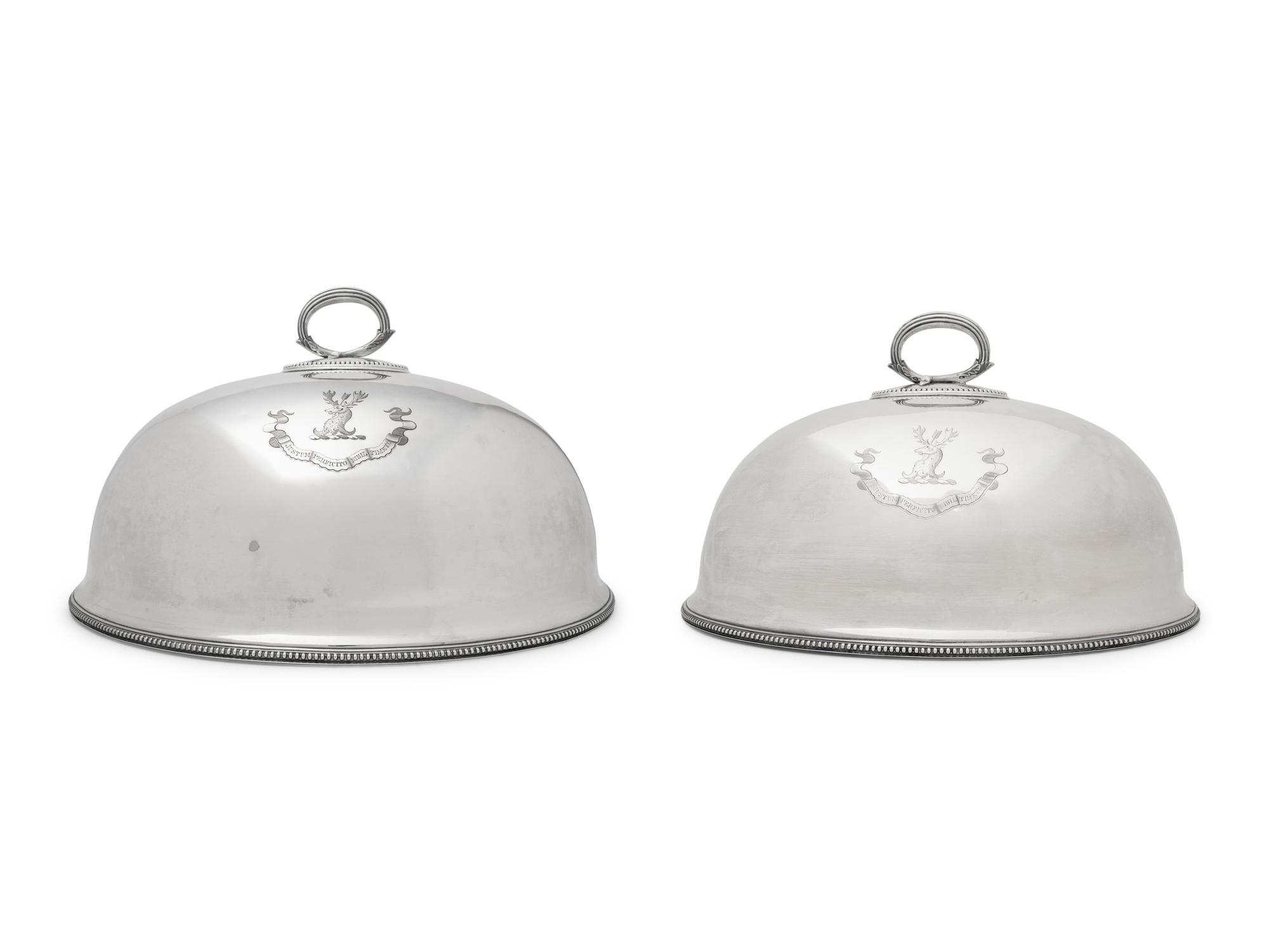 A Fine Pair of Victorian Silver Plate Venison Domes, Richard Martin & Sons, Sheffield, England