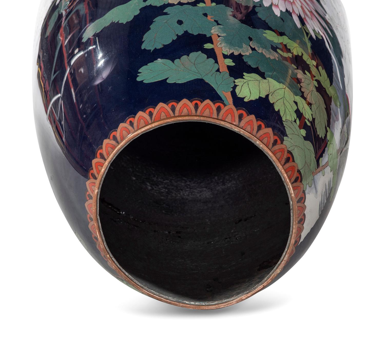 A Large Japanese Cloisonné Vase