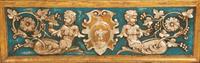 An Italian Parcel Gilt, Silvered and Polychrome Painted Cassone