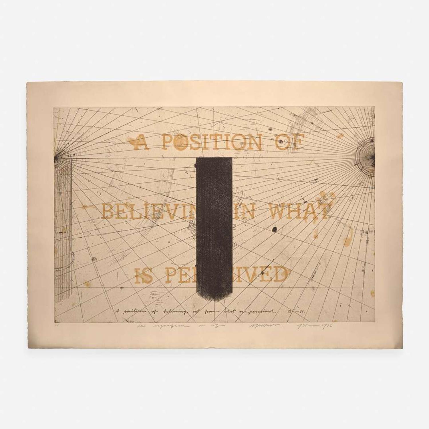Shusaku Arakawa (Japanese, 1936-2010) The Signified or If, no. 1