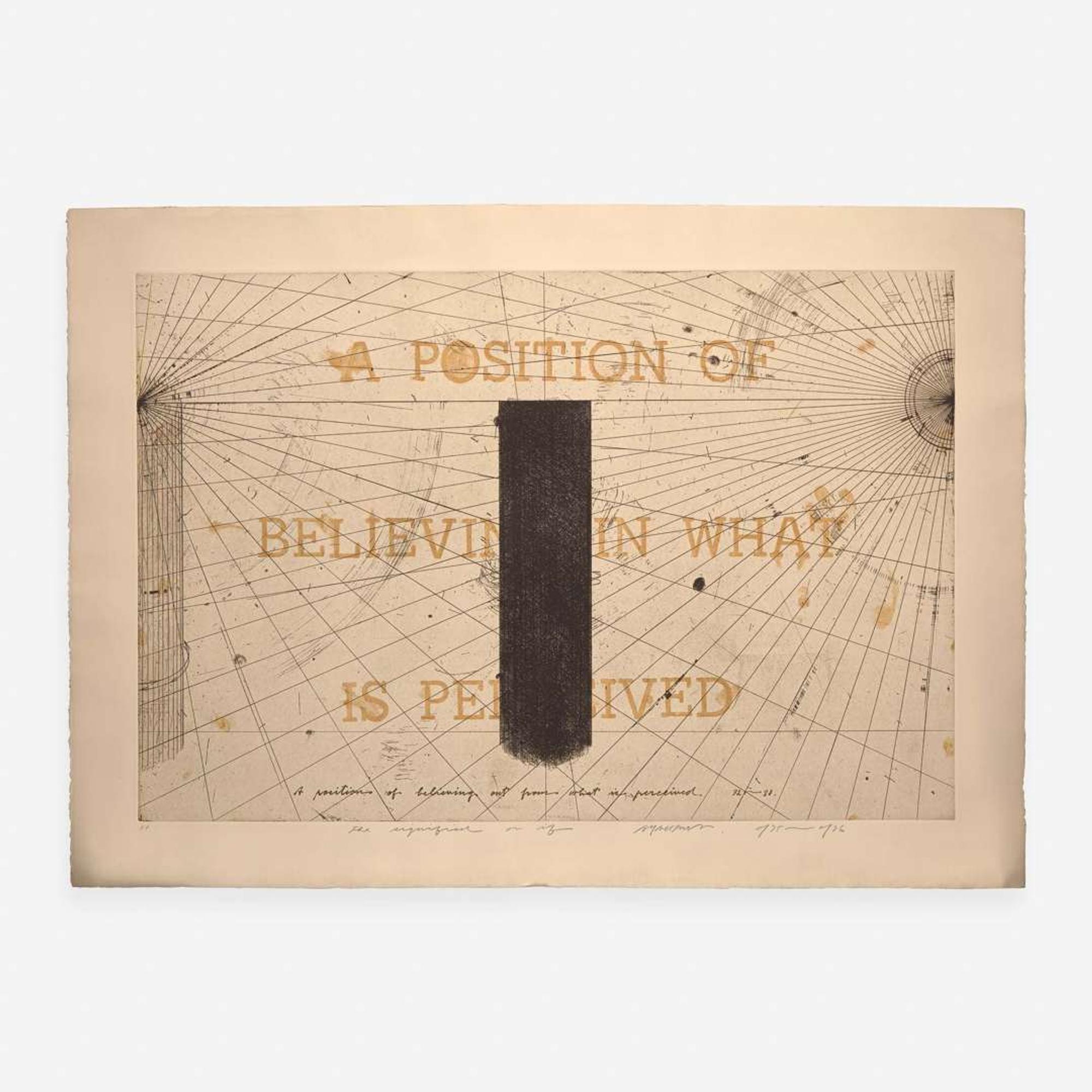 Shusaku Arakawa (Japanese, 1936-2010) The Signified or If, no. 1