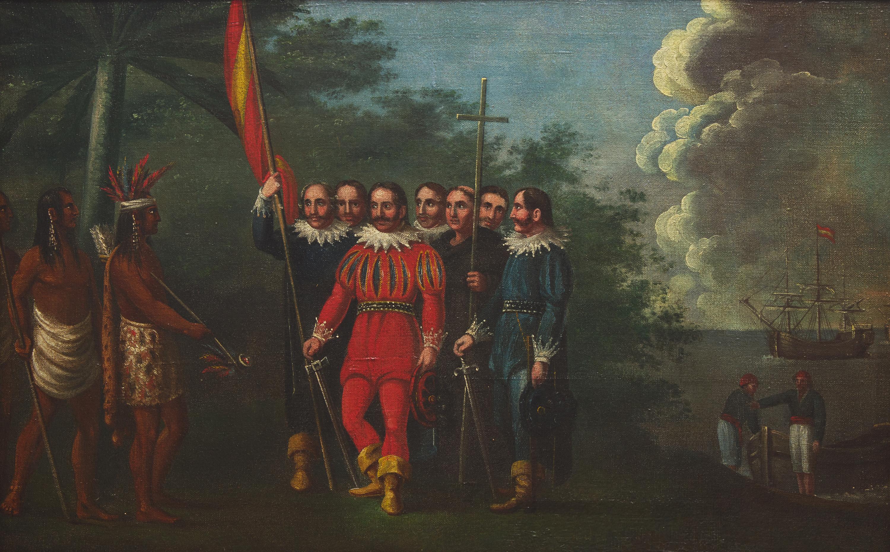 American School 19th Century, The Landing of Pedro Menéndez de Avilés in Florida