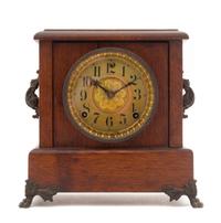 An American Oak Mantel Clock